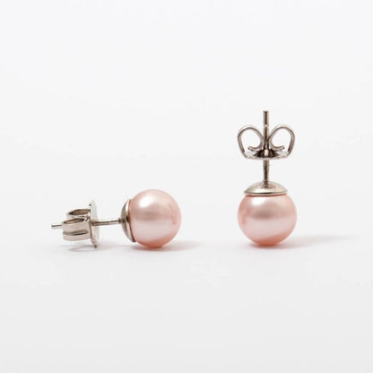 6mm Rose Lyra Pearl Earrings