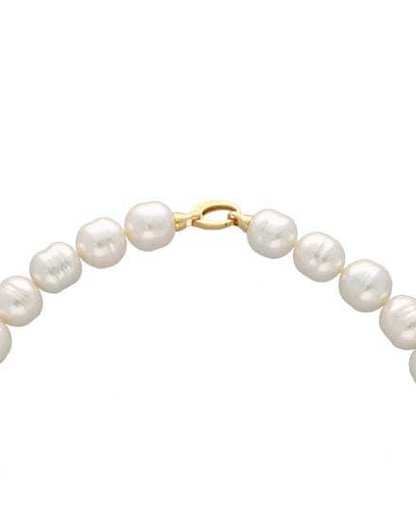 Lyra Golden Baroque Pearl Necklace