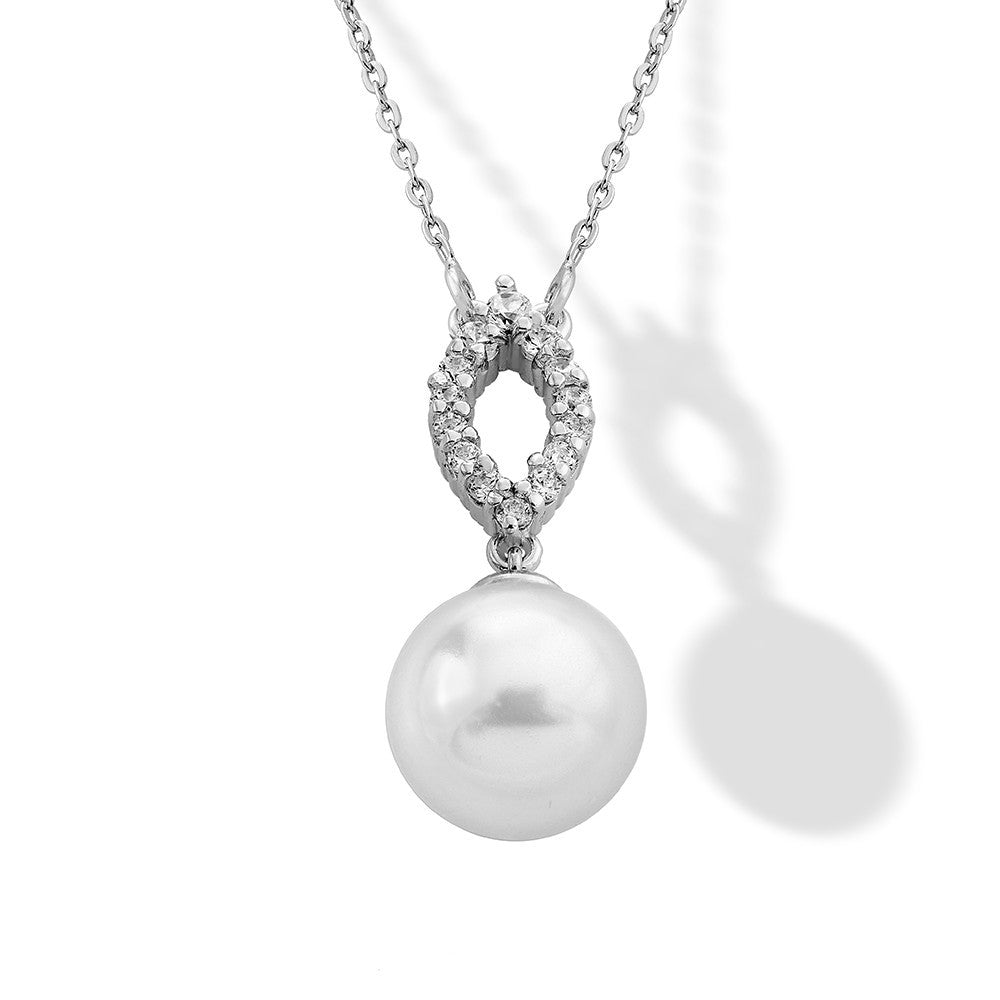 Lilit Pearl and Zirconia Necklace