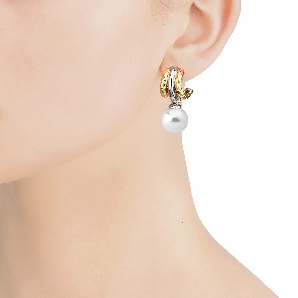 Formentera Silver and Gold Earrings