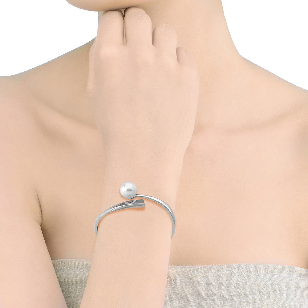 Brazalete Perla Blanca Clave al Sol