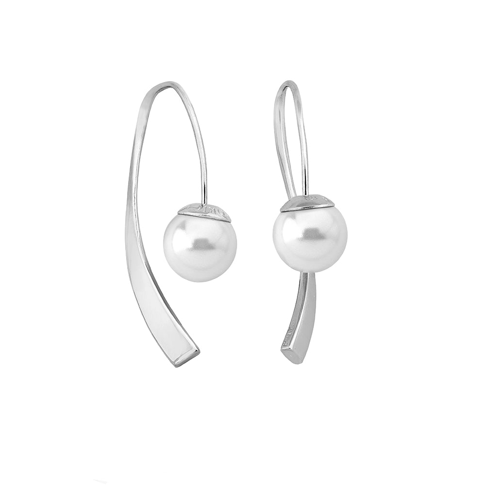 White Treble Clef Earrings