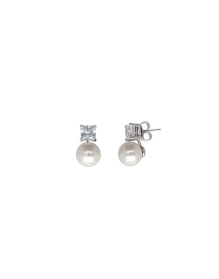 Satis white earrings