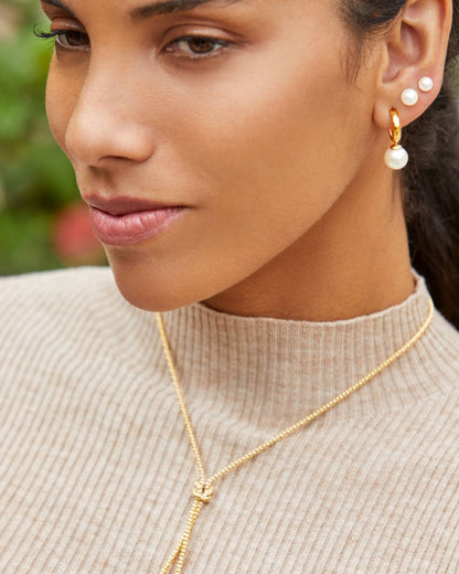 10mm Gold Chara Hoop Earrings