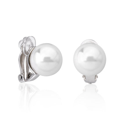 White Mabe earrings