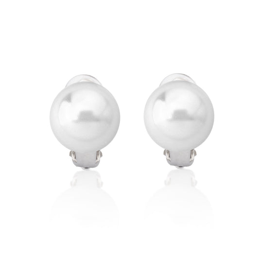 White Mabe earrings