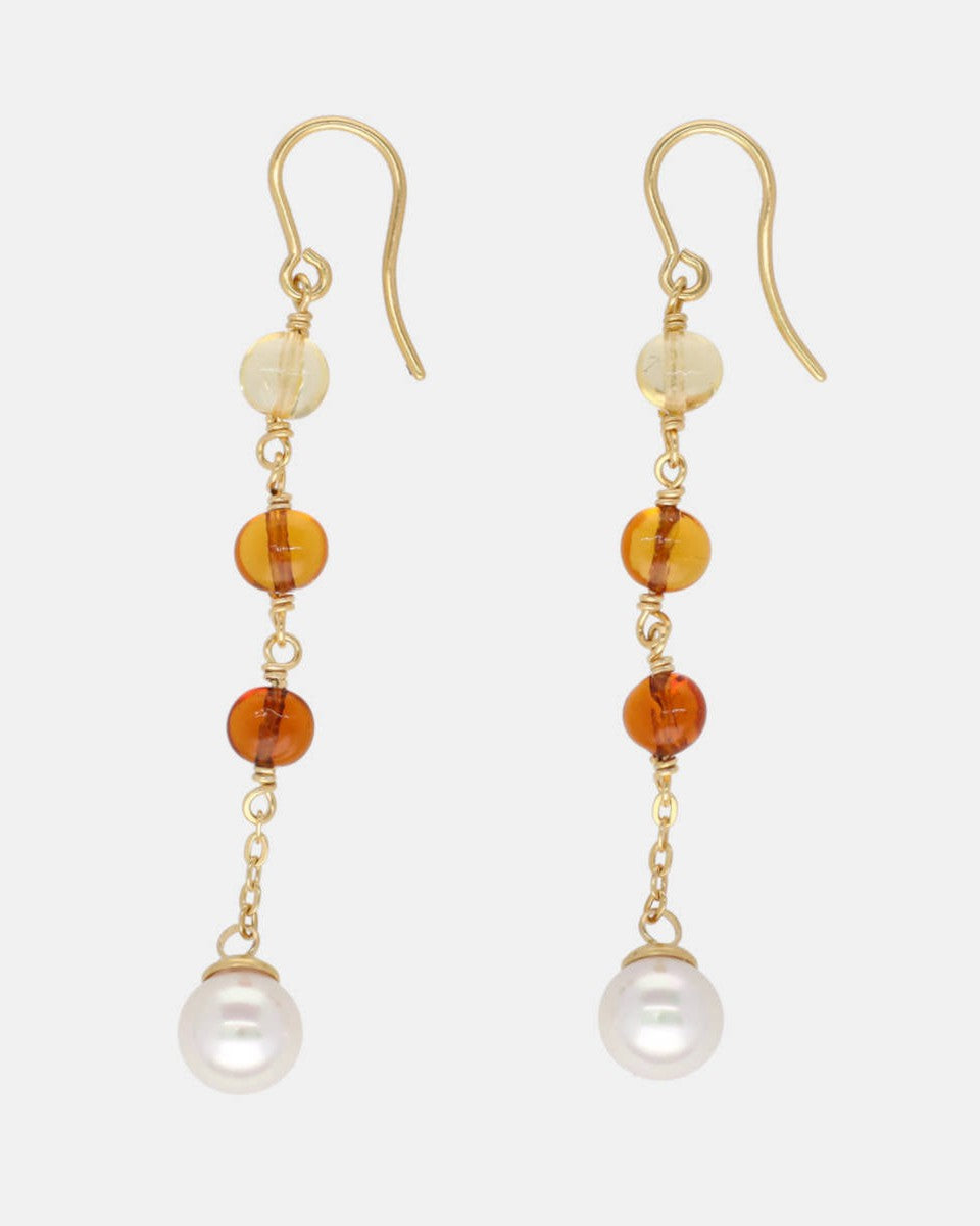 Algaida Amber Hook Earrings