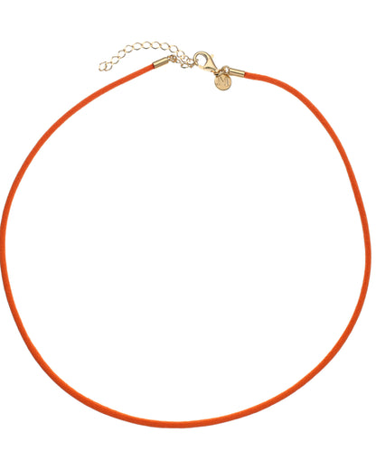 Seidenkette 40 cm Orange und Goldketten