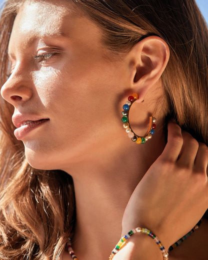 Tutti Frutti Hoop Earrings