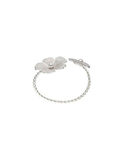 White Rhodium Plated Silver Bracelet Santorini Bianco