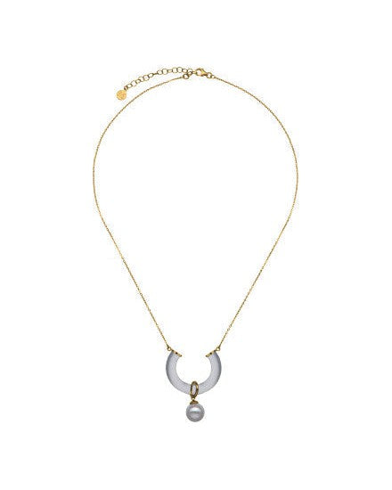 Ayla Golden Pearl Necklace