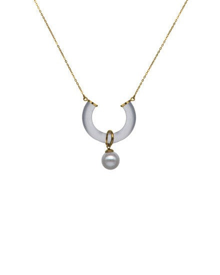 Ayla Golden Pearl Necklace