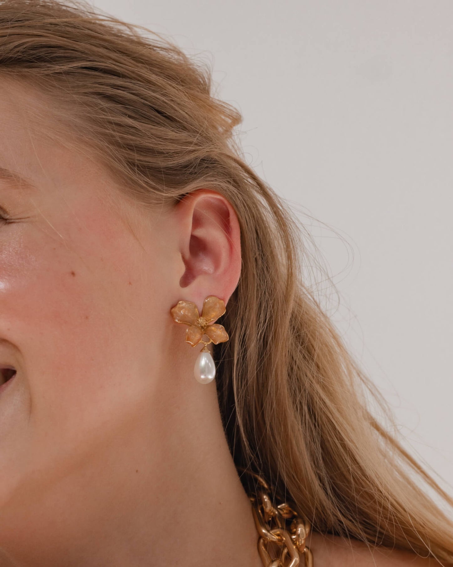 Ochre Flowers Earrings