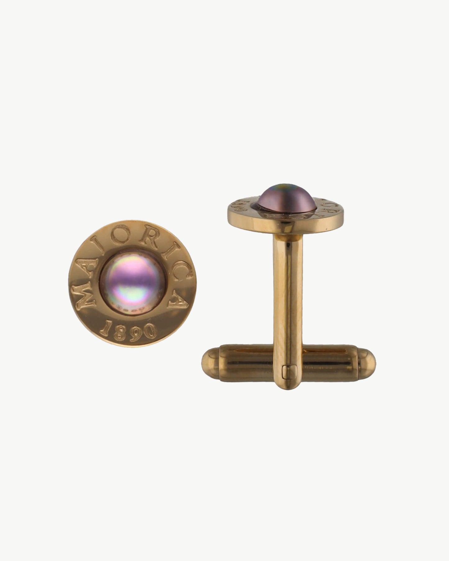 Circle Aubergine Cufflinks