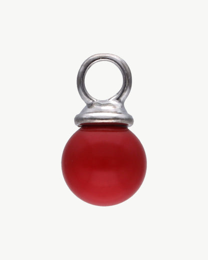 Charm Perla Redonda Roja Pearl Charms