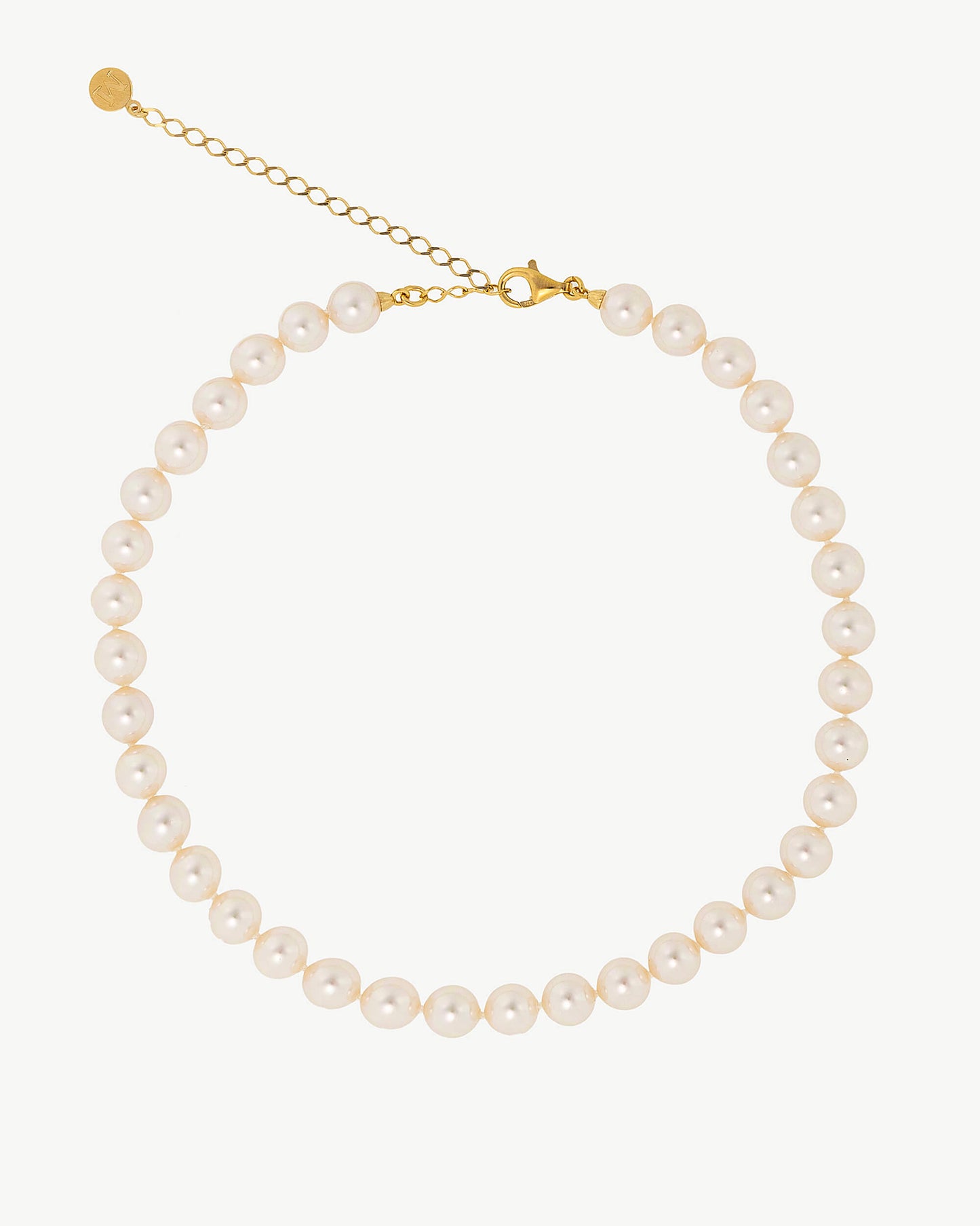 Ballet Gold 8mm Pearl Necklace