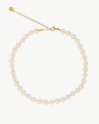 Ballet Gold 8mm Pearl Necklace