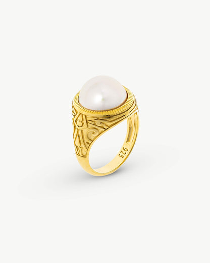 Zale White Signet Ring