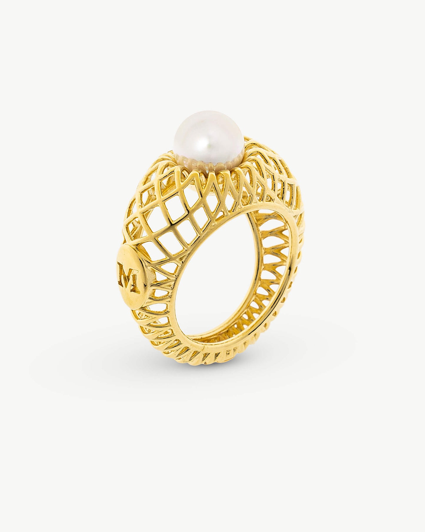 8mm Etna Pearl Openwork Ring