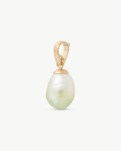 Two-tone green pearl charm Charm&Glow