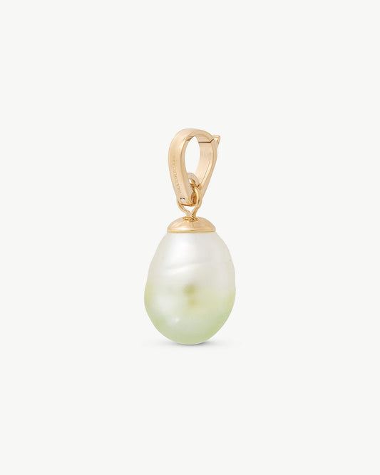 Charm & Glow two-tone green pearl charm