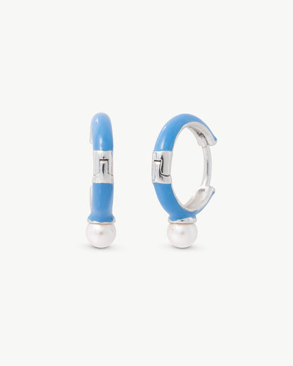 Color Pop Blue Hoop Earrings