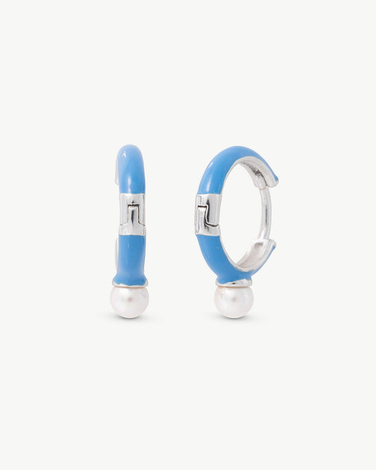 Color Pop Blue Hoop Earrings