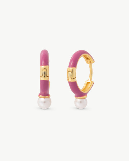 Magenta Color Pop Hoop Earrings