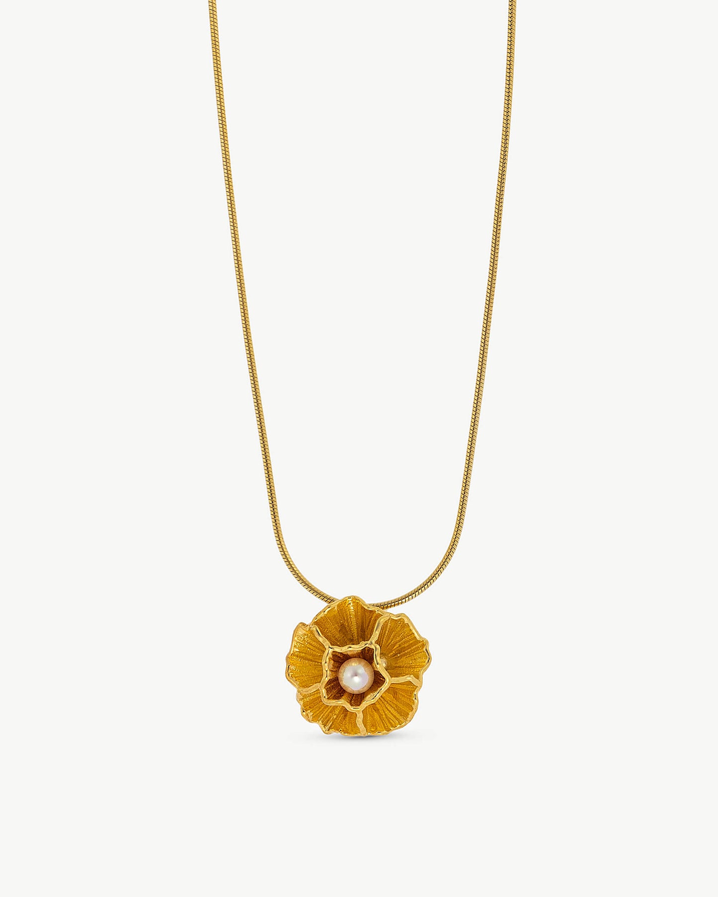 Golden Carnation Flower Necklace