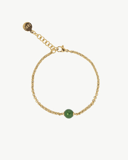 Green knotted bracelet