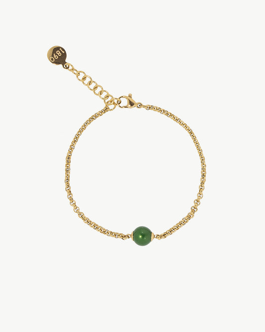 Green knotted bracelet