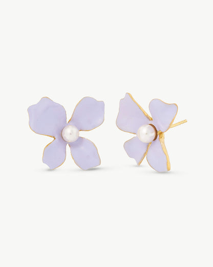 Lilac 5mm Flowers Earrings