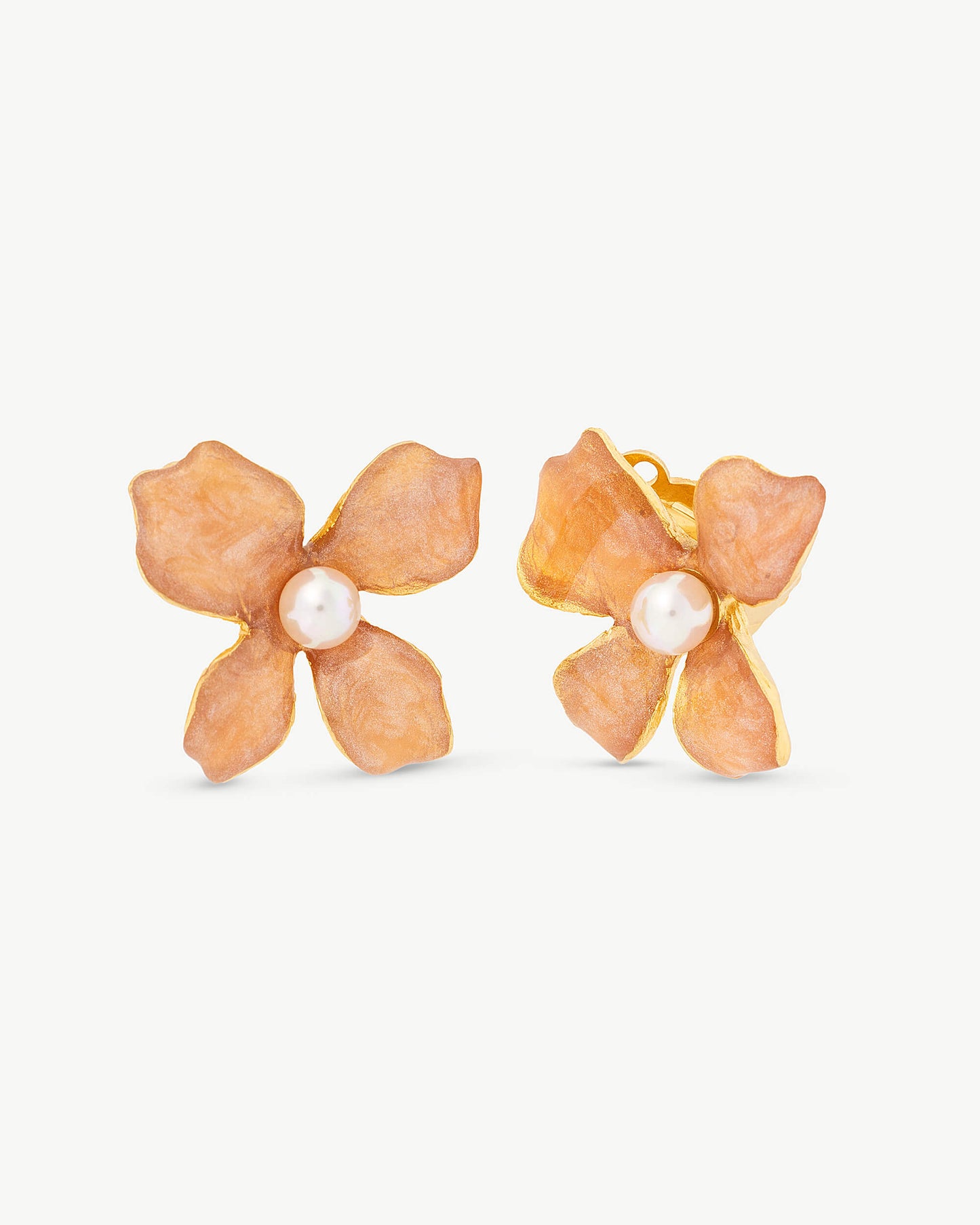 Ochre 5mm Flowers Earrings