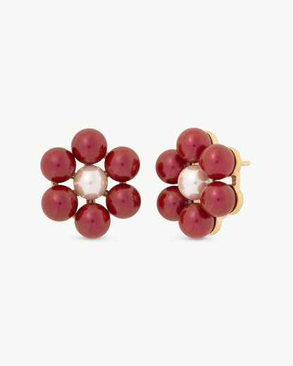 Pendientes Flor Roja Kate