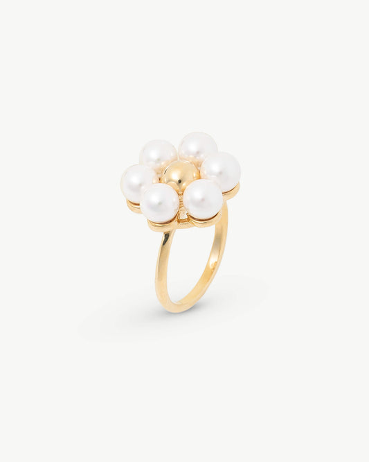 White Flower Golden Ring Kate