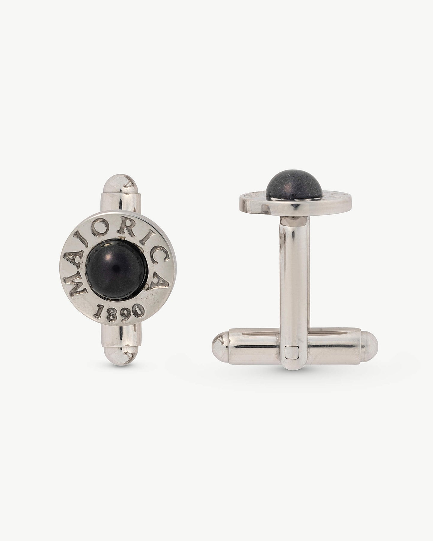 Black Circle Cufflinks