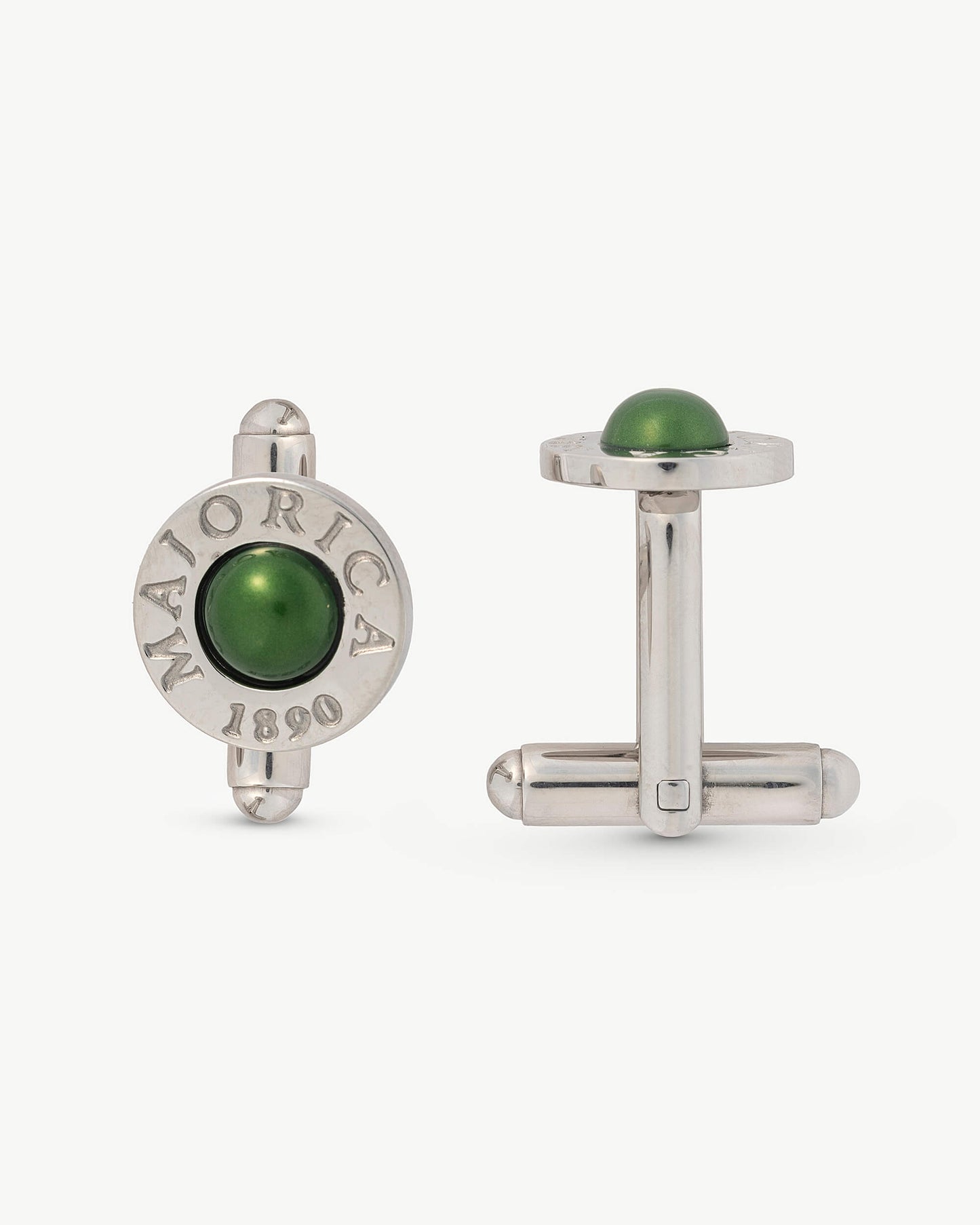 Green Circle Cufflinks