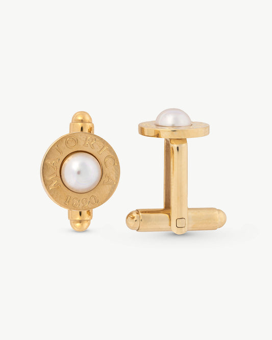 White Circle Cufflinks