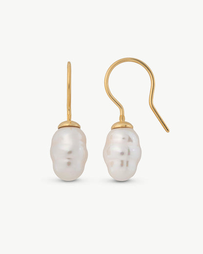 Agora 8mm Grey Pearl Earrings