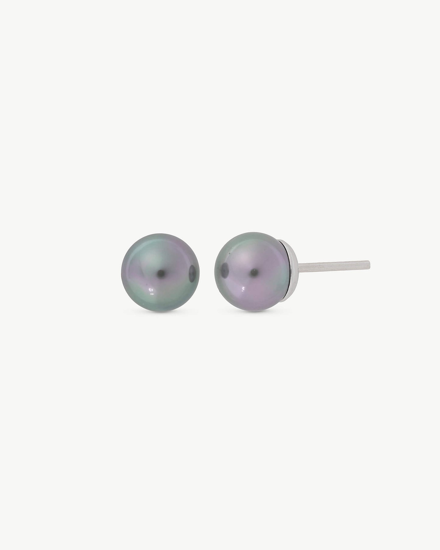 6mm Gray Lyra Pearl Earrings