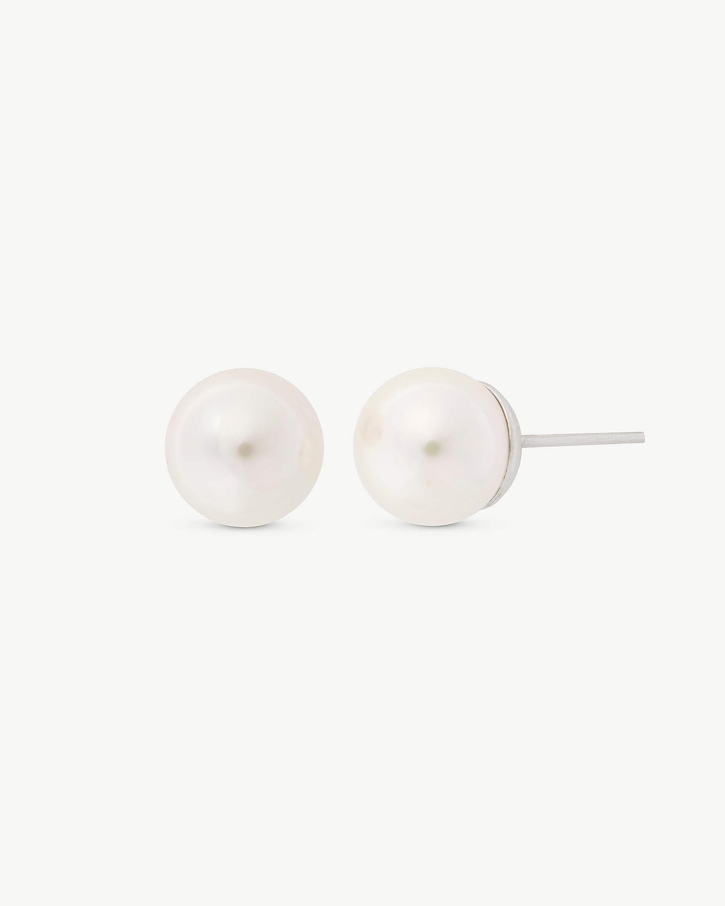 White lyra earrings