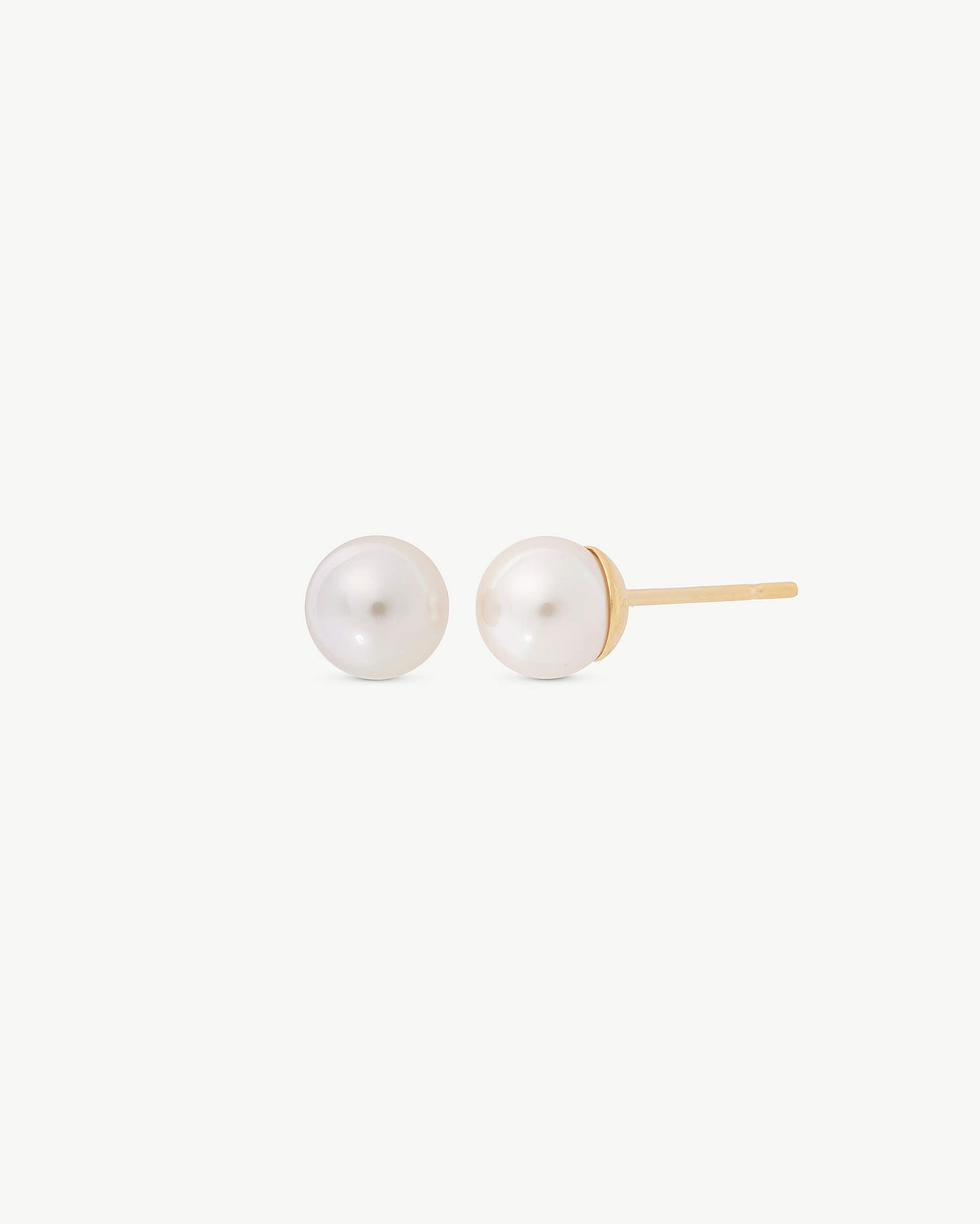 White lyra earrings