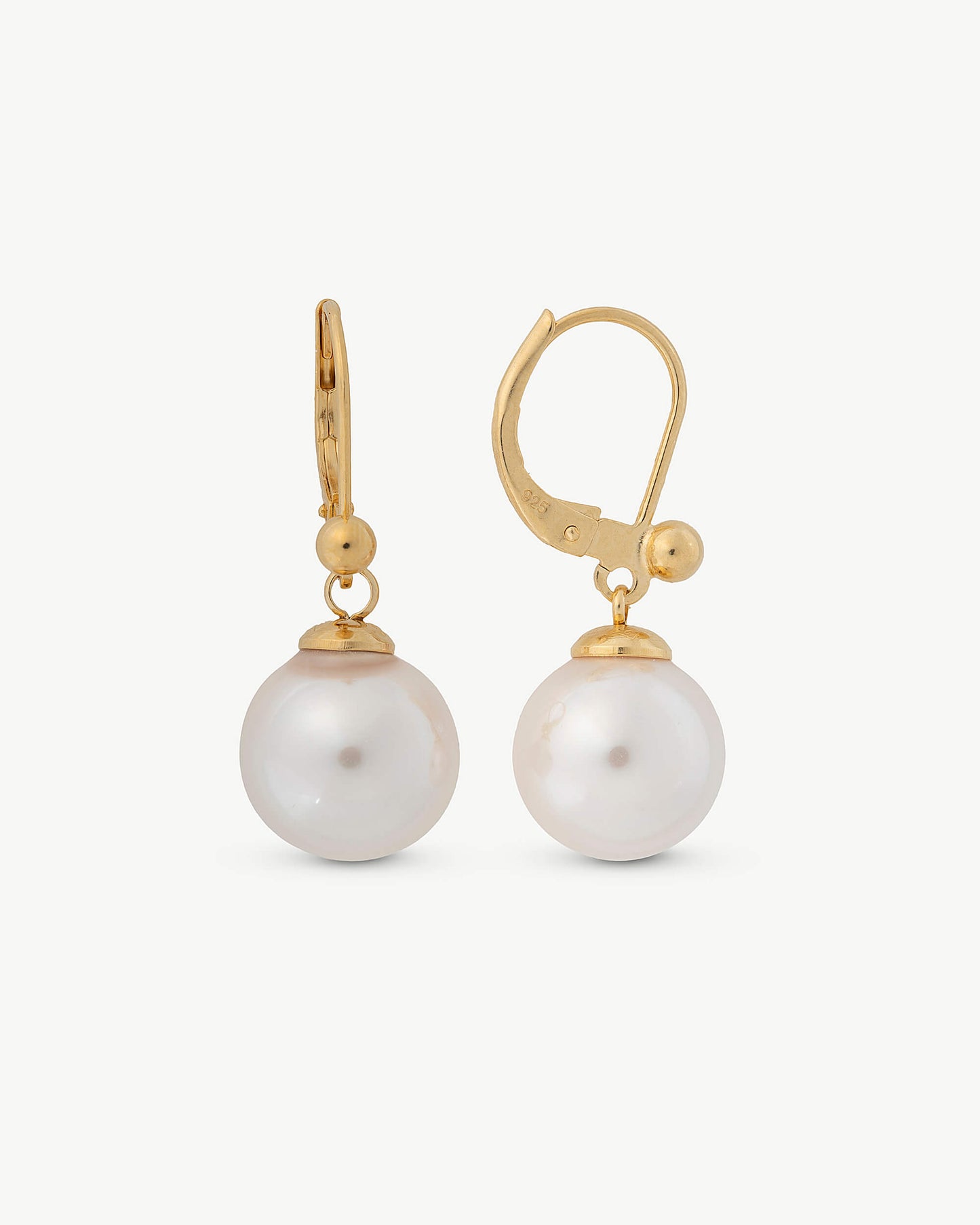 Gold Hoop and Pearl Earrings Nuada