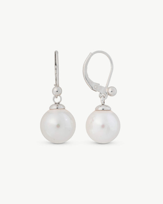 Hoop and Pearl Earrings