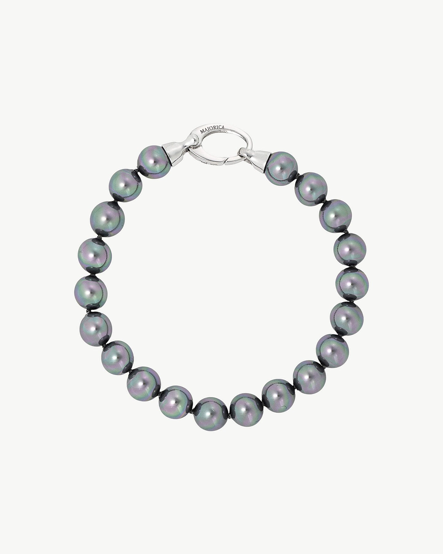 8mm Grey Lyra Pearl Bracelet