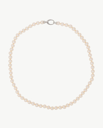 Lyra 7mm Gold Pearl Necklace