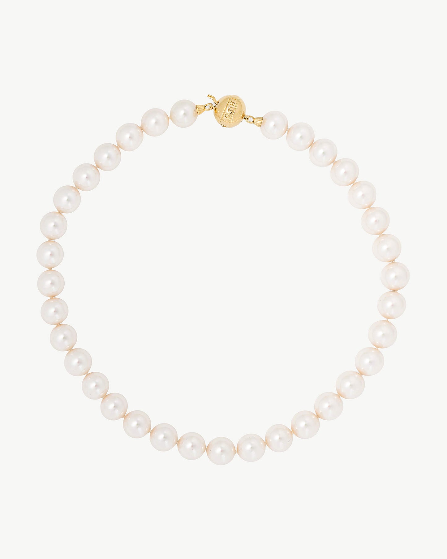 12mm Gold Moon Pearl Necklace