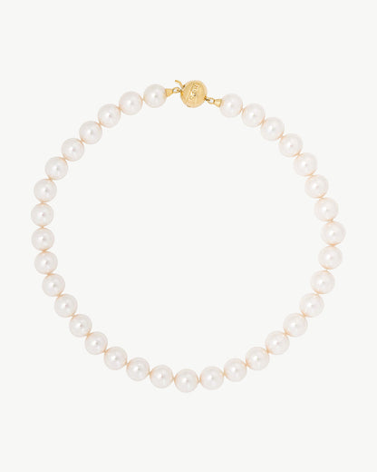 12mm Gold Moon Pearl Necklace