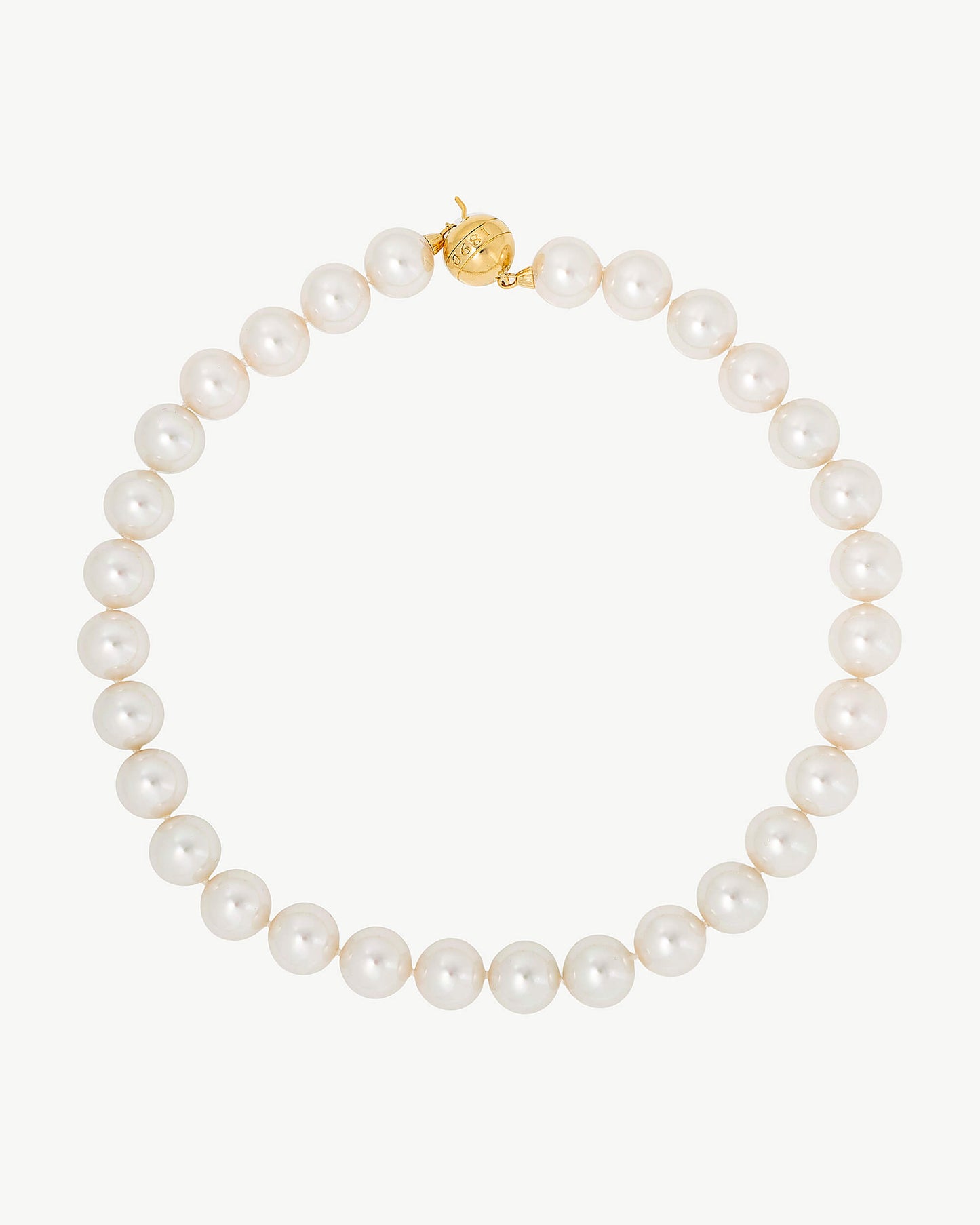 14mm Gold Lyra Pearl Necklace