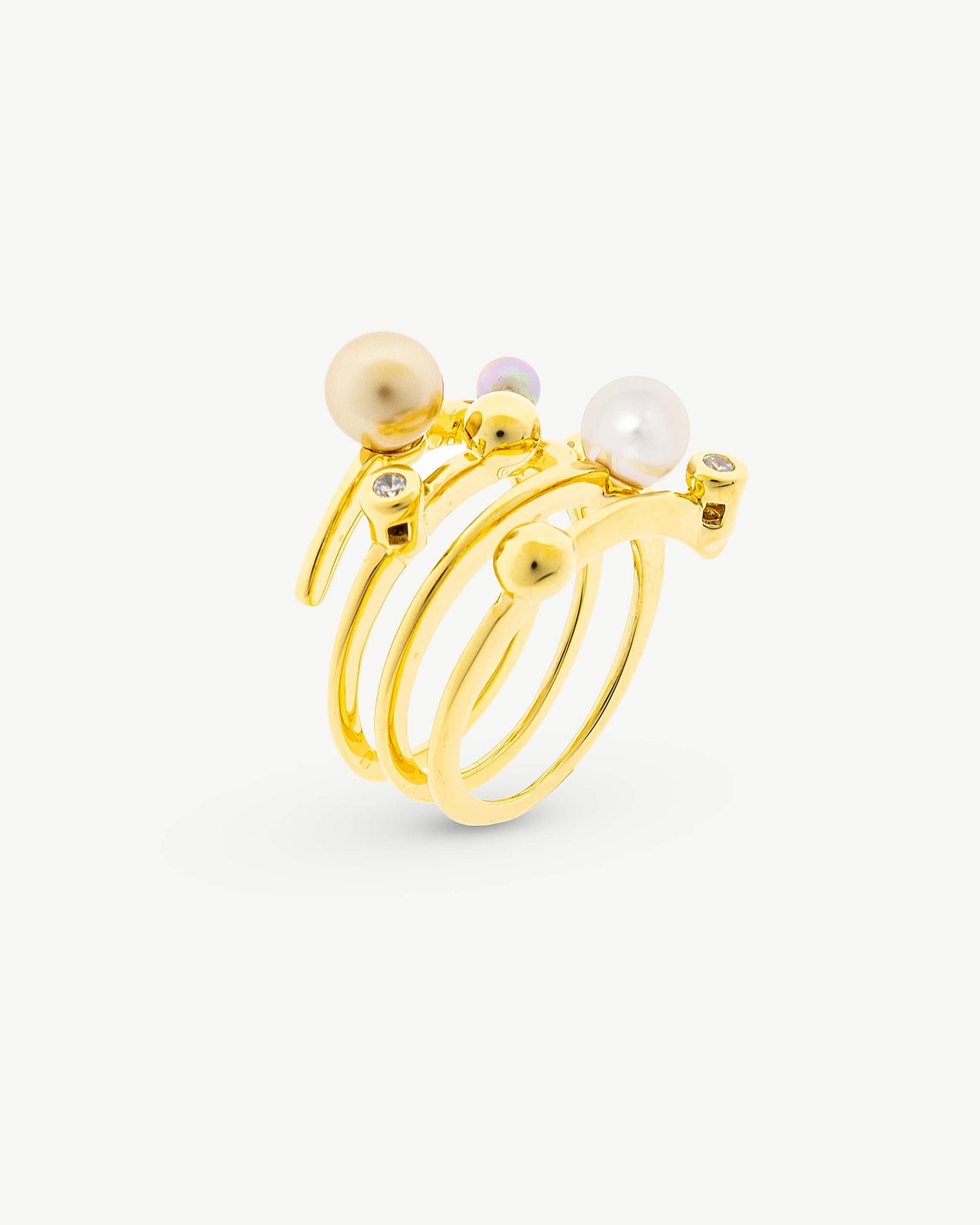 Planet Pearl Gold Ring